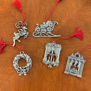 Avon Pewter Ornaments